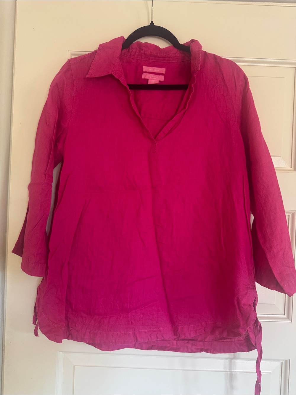 Isaac Mizrahi Bright Fuchsia V-Neck Tunic